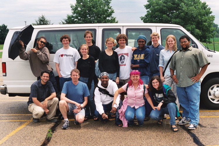 Wisconsin's 2003 REU students on their way to a fabulous destination